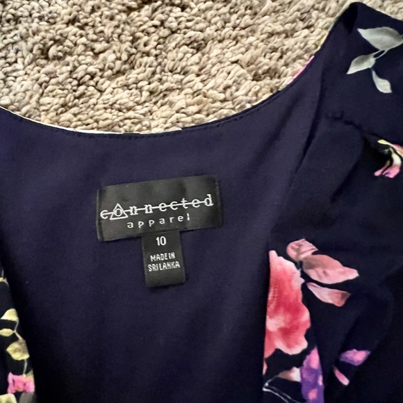 Navy Floral Dress - Picture 4 of 4